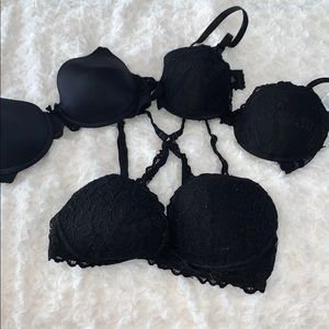 Bundle of black bras